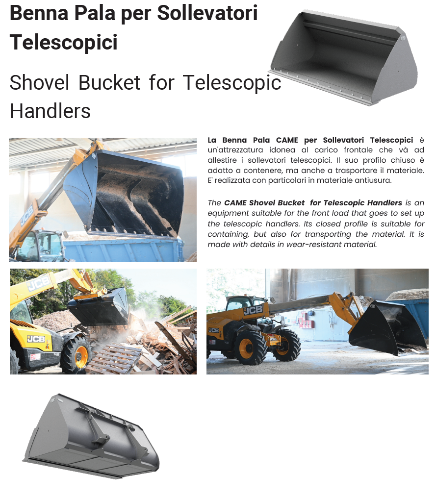 Benna Pala per Sollevatori Telescopici Scheda 1